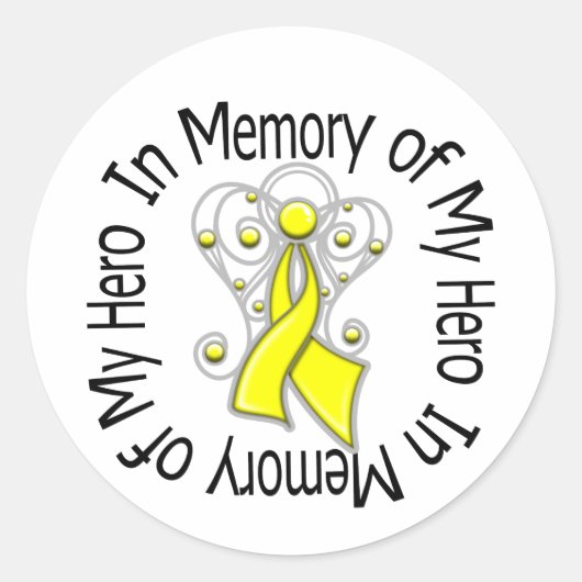 Geheugen van My Hero Sarcoma Angel Wings Ronde Sticker (Voorkant)
