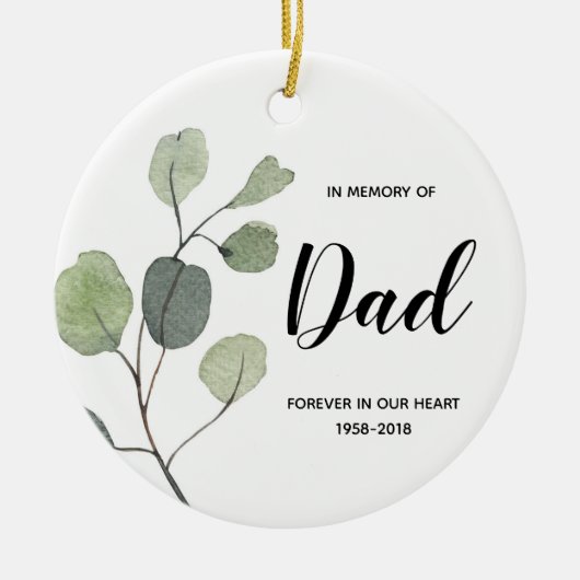Geheugen van pap Greenery Ornament kerstcadeautjes (Voorkant)