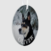 Geheugen van Pet Dog Memorial Kerstmis Keepslag Ornament (voorkant)