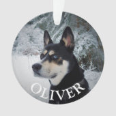 Geheugen van Pet Dog Memorial Kerstmis Keepslag Ornament (voorkant)