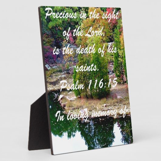 Geheugen van Psalm 116:15 Fotoplaat (Zijkant)