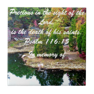 Geheugen van Psalm 116:15 Tegeltje