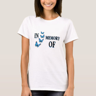 Geheugen van - schrijf op Shirt met blauwe vlinder