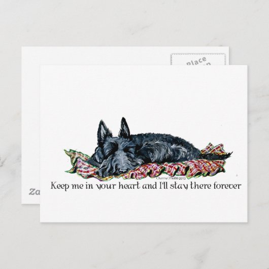 Geheugen van Scottish Terrier Briefkaart (Voorkant / Achterkant)