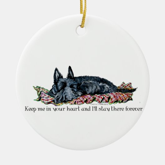 Geheugen van Scottish Terrier Keramisch Ornament (Voorkant)