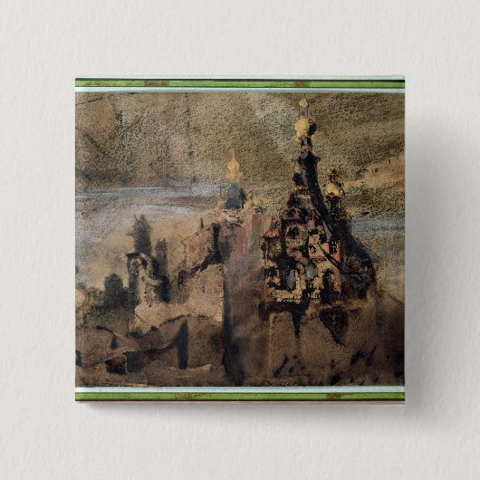 Geheugen van Spanje, 1850 Vierkante Button 5,1 Cm (Voorkant)