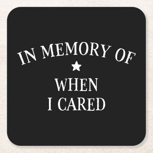 Geheugen van toen ik klaagde kartonnen onderzetters (Voorkant)