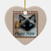 Geheugen van uw kat - aangepaste gedenkplaats keramisch ornament (Achterkant)