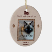 Geheugen van uw kat - aangepaste gedenkplaats keramisch ornament (Rechts)