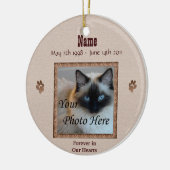 Geheugen van uw kat - aangepaste gedenkplaats keramisch ornament (Links)