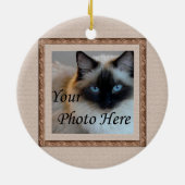 Geheugen van uw kat - aangepaste gedenkplaats keramisch ornament (Achterkant)