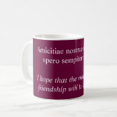 Geheugen van vriendschap - Cicero inspirerend quot Koffiemok (Voorkant links)