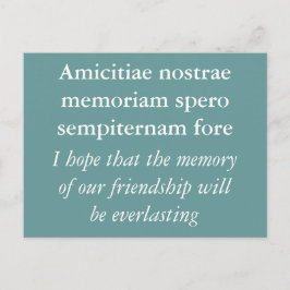 Geheugen van vriendschap - Cicero quote Briefkaart