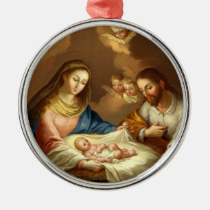 GEHEUGEN VOOR DE HOLY FAMILIE METALEN ORNAMENT