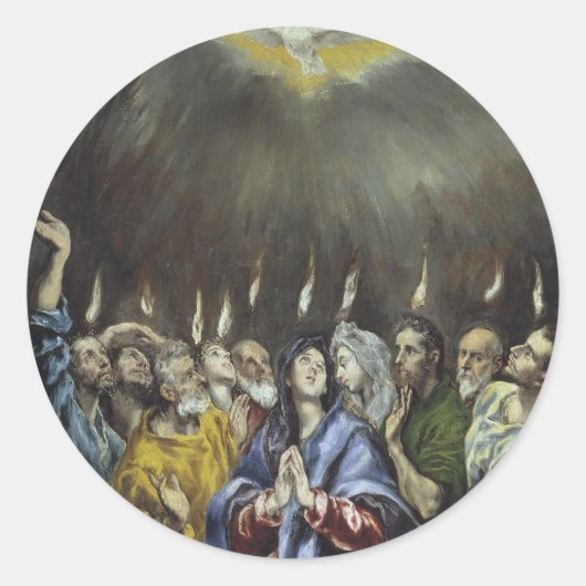 GEHEUGEN VOOR DE HOLY SPIRIT RONDE STICKER (Voorkant)