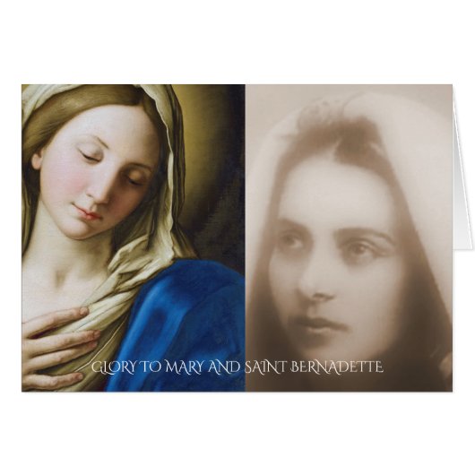 GEHEUGEN VOOR MARY EN SAINT BERNADETTE (Voorkant Horizontaal)