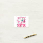 Geheugen voor mijn zuster Hummingbird Breast Cance Post-it® Notes (Op bureau)