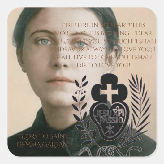 GEHEUGEN VOOR SAINT-GEMMA VIERKANTE STICKER (Voorkant)