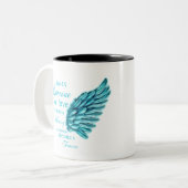 Geheugen wordt schatten tweekleurige koffiemok (Voorkant links)