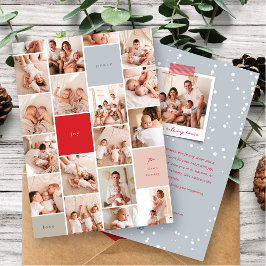 Geheugenblokken Minimalistisch 18 foto Modern Holi Feestdagenkaart