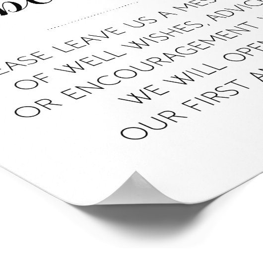 Geheugenbox Elegant Weddenschap Poster (Hoek)