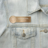 Geheugende Elegant Metallic Gold Clothes Employee Naamplaatje (In situ)