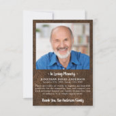 Geheugenfoto Ledersympathie Faux Bedankkaart (Voorkant)