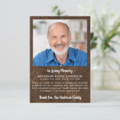 Geheugenfoto Ledersympathie Faux Bedankkaart (Staand voorkant)