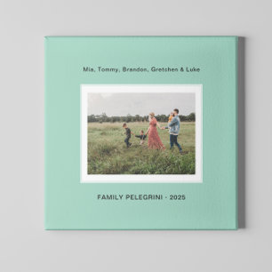 Geheugenfoto van groene familie canvas afdruk