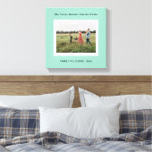 Geheugenfoto van groene familie canvas afdruk (Insitu (Slaapkamer))