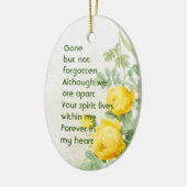 Geheugenfoto Yellow Roses Garden Flowers Keramisch Ornament (Links)