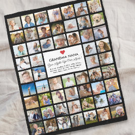 Geheugenfotocollage 57 Afbeeldingen Gemakkelijk Aa Fleece Deken