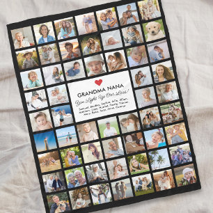 Geheugenfotocollage 57 Afbeeldingen Gemakkelijk Aa Fleece Deken