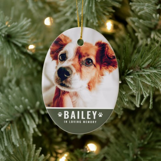 Geheugenfoto's van voetgangers keramisch ornament (Boom)