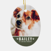 Geheugenfoto's van voetgangers keramisch ornament (Achterkant)