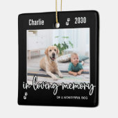 Geheugengeheugen 2 Dog-foto in slaapstand Keramisch Ornament (Links)