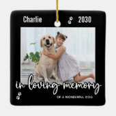 Geheugengeheugen 2 Dog-foto in slaapstand Keramisch Ornament (Achterkant)
