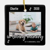 Geheugengeheugen 2 Dog-foto in slaapstand Keramisch Ornament (Voorkant)