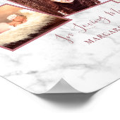 Geheugengeheugen Roos Gold Pink Marble Photo Colla Poster (Hoek)