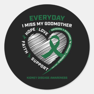 Geheugengiften Vrouwen Godmother Nierziekte Awaren Ronde Sticker