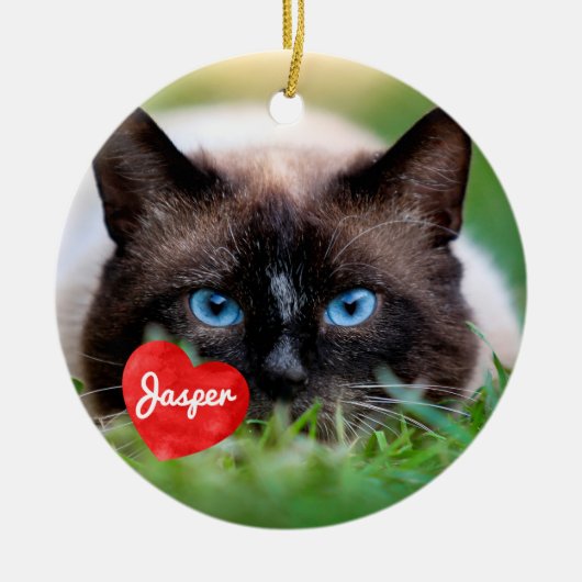 Geheugenherdenking bij het liefhebben van de foto  keramisch ornament (Voorkant)