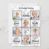 Geheugenherinnering foto sympathie begrafenis bedankkaart (Voorkant)