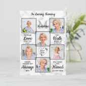 Geheugenherinnering foto sympathie begrafenis bedankkaart (Staand voorkant)