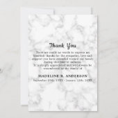 Geheugenherinnering foto sympathie begrafenis bedankkaart (Achterkant)