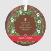 Geheugenis kerstmis met foto van Memorial Ornament (achterkant)