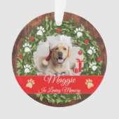 Geheugenis kerstmis met foto van Memorial Ornament (voorkant)