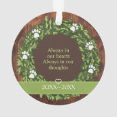 Geheugenis kerstmis met foto van Memorial Ornament (achterkant)