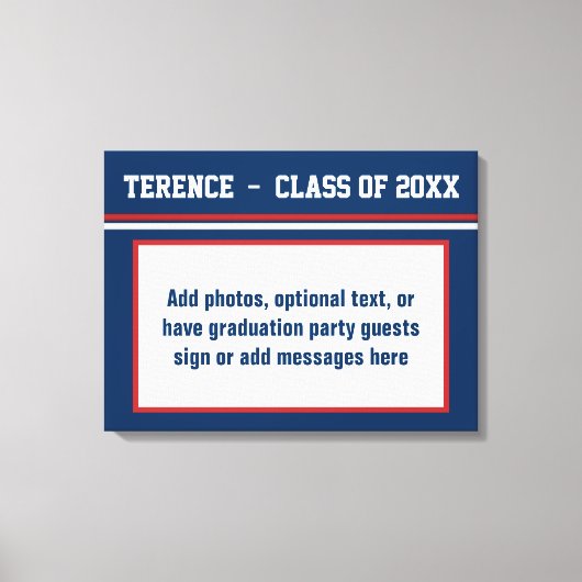 Geheugenkaart voor partij afstudeerder canvas afdruk (Voorkant)
