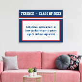 Geheugenkaart voor partij afstudeerder canvas afdruk (Insitu (Woonkamer))