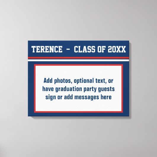 Geheugenkaart voor partij afstudeerder canvas afdruk (Voorkant)